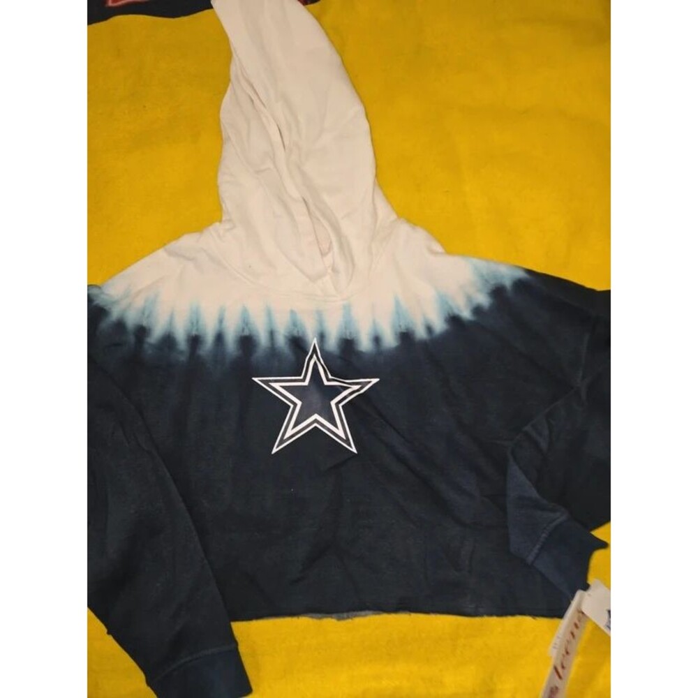 Dallas Cowboys Teen Medium Cut Off Hoodie (BLOC-30l